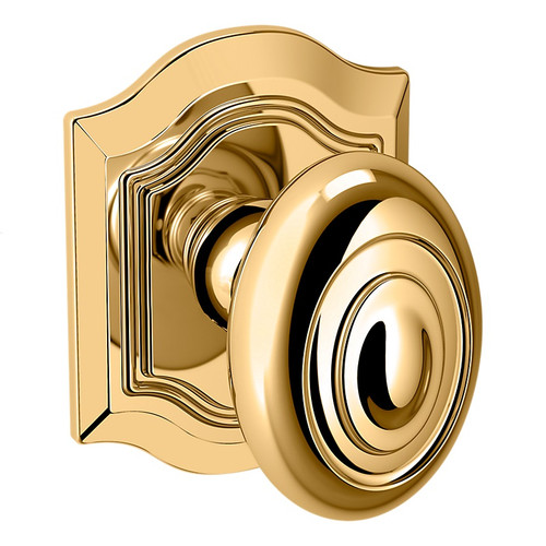 Baldwin 5077003FD-PRE Lifetime Brass Full Dummy Knob with R027 Rose