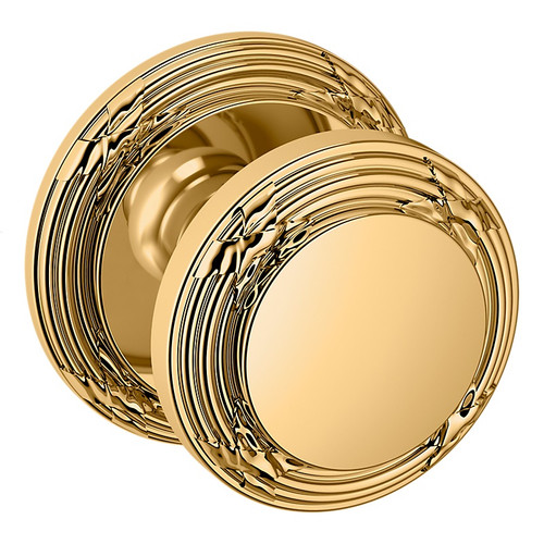 Baldwin 5013003FD-PRE Lifetime Brass Full Dummy Knob with 5021 Rose