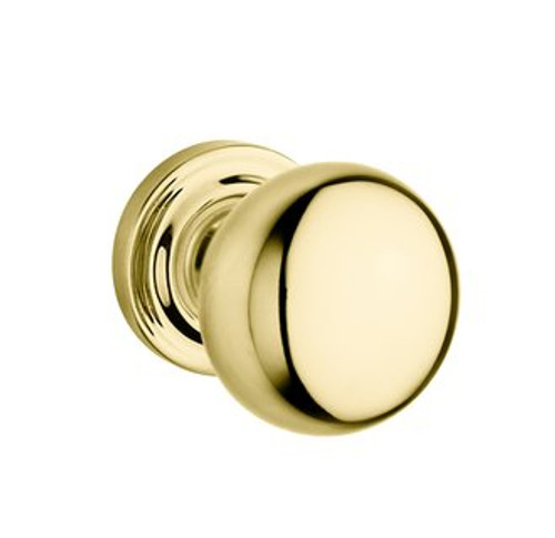 Baldwin 5000.003.pass.s Lifetime Polished Brass Passage 5000 Solid Brass Knob with Your Choice of Small Rosette