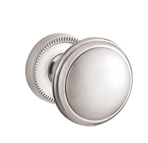 Baldwin 5069.055.idm.s Lifetime Polished Nickel Half Dummy 5069 Solid Brass Knob with Your Choice of Small Rosette