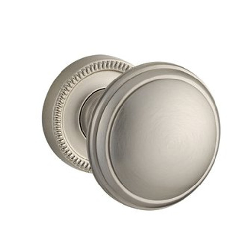 Baldwin 5069.056.FD.s Lifetime Satin Nickel Full Dummy 5069 Solid Brass Knob with Your Choice of Small Rosette