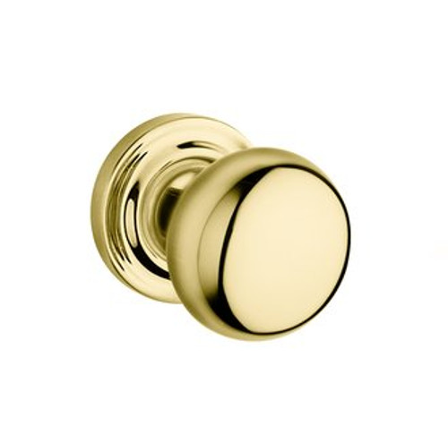 Baldwin 5030.031.pass.s Non-lacquered Brass Passage 5030 Solid Brass Knob with Your Choice of Small Rosette