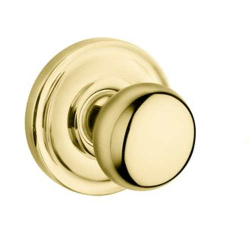 Baldwin 5030.031.pass Non-lacquered Brass Passage 5030 Solid Brass Knob with Your Choice of Rosette