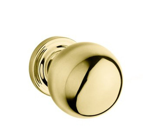 Baldwin 5041.031.pass.s Non-lacquered Brass Passage 5041 Solid Brass Knob with Your Choice of Small Rosette