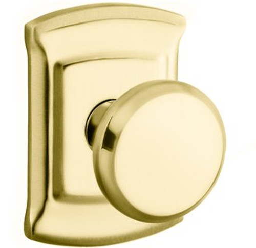 Baldwin 5023.031.priv Non-lacquered Brass Privacy 5023 Solid Brass Knob with Your Choice of Rosette