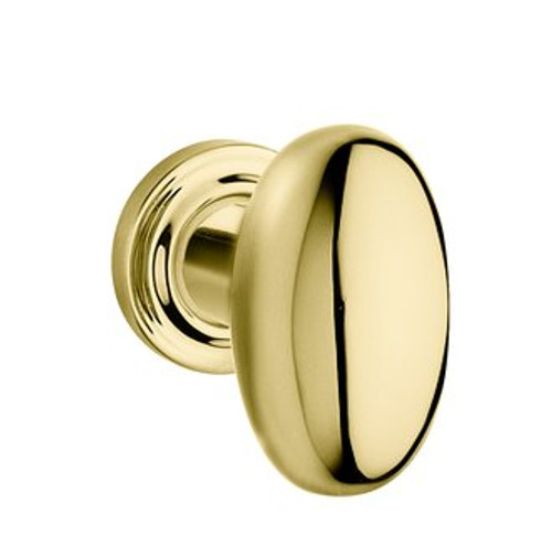 Baldwin 5024.031.priv.s Non-lacquered Brass Privacy 5024 Solid Brass Knob with Your Choice of Small Rosette