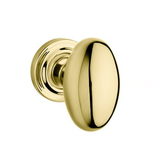 Baldwin 5025.031.priv.s Non-lacquered Brass Privacy 5025 Solid Brass Knob with Your Choice of Small Rosette
