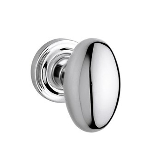 Baldwin 5025.260.FD.s Polished Chrome Full Dummy 5025 Solid Brass Knob with Your Choice of Small Rosette