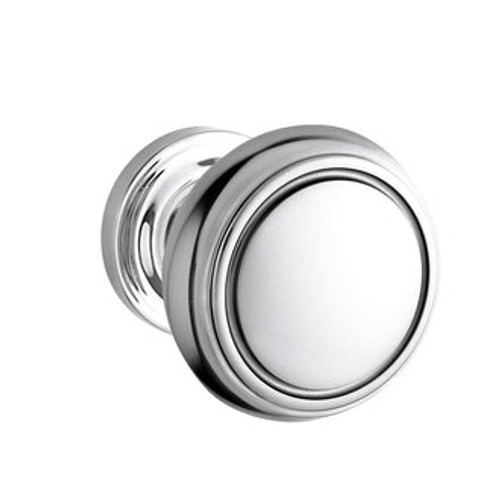 Baldwin 5068.260.FD.s Polished Chrome Full Dummy 5068 Solid Brass Knob with Your Choice of Small Rosette