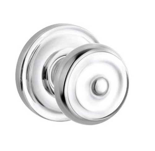 Baldwin 5020.260.fd Polished Chrome Full Dummy 5020 Solid Brass Knob with Your Choice of Rosette
