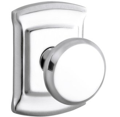 Baldwin 5023.260.fd Polished Chrome Full Dummy 5023 Solid Brass Knob with Your Choice of Rosette