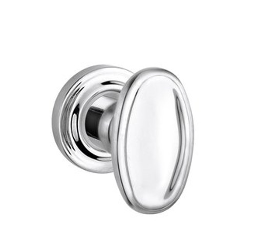 Baldwin 5057.260.idm.s Polished Chrome Half Dummy 5057 Solid Brass Knob with Your Choice of Small Rosette