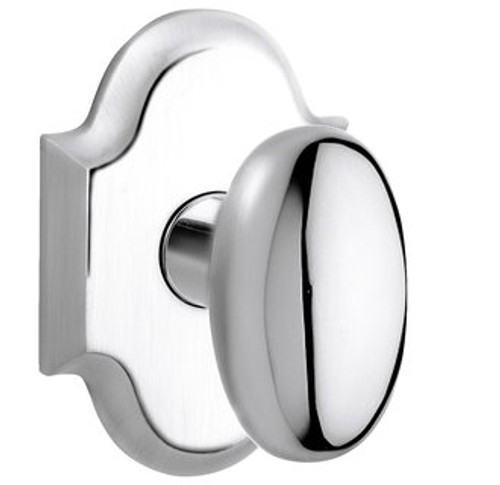 Baldwin 5024.260.priv Polished Chrome Privacy 5024 Solid Brass Knob with Your Choice of Rosette