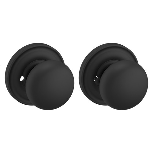 Baldwin 5000190PRIV-PRE Satin Black Privacy Knob with 5048 Rose