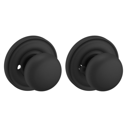 Baldwin 5030190PRIV-PRE Satin Black Privacy Knob with 5048 Rose