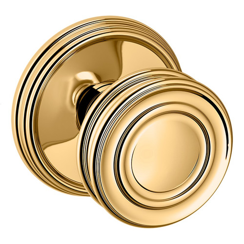 Baldwin 5066031FD-PRE Unlacquered Brass Full Dummy Knob with 5078 Rose