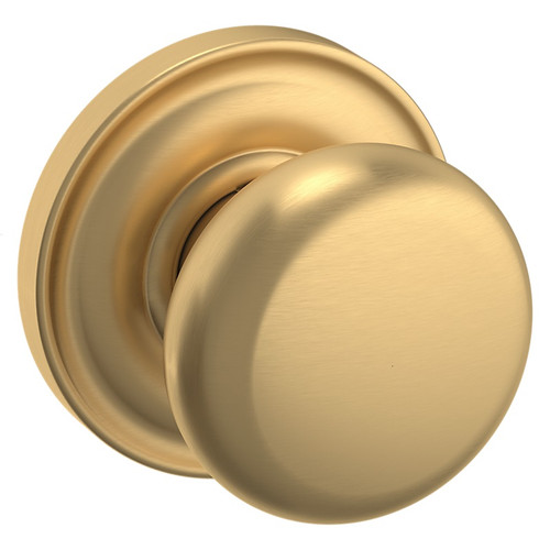 Baldwin 5015033FD-PRE Vintage Brass Full Dummy Knob with 5048 Rose