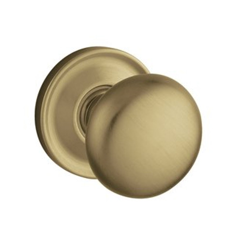 Baldwin 5015.033.idm Vintage Brass Half Dummy 5015 Solid Brass Knob with Your Choice of Rosette