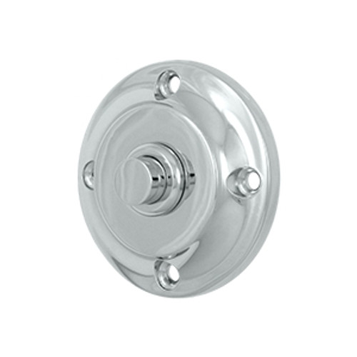 Deltana BBR213U26 Polished Chrome Round Contemporary Brass Bell Button