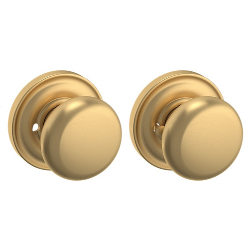 Baldwin 5015033PRIV-PRE Vintage Brass Privacy Knob with 5048 Rose