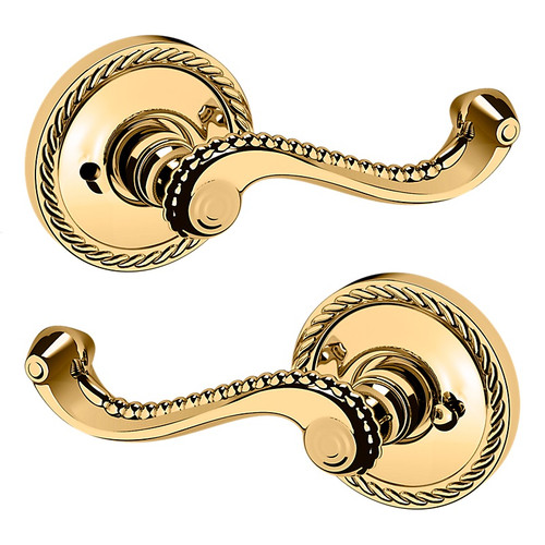 Baldwin 5104003PRIV-PRE Lifetime Brass Privacy Lever with 5004 Rose