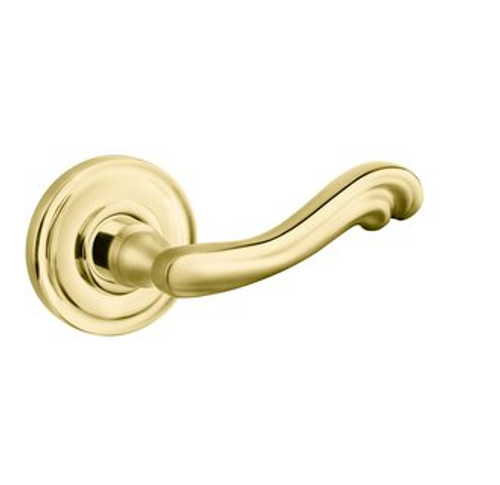 Baldwin 5108.003.fd Lifetime Polished Brass Full Dummy 5108 Solid Brass Lever with Your Choice of Rosette