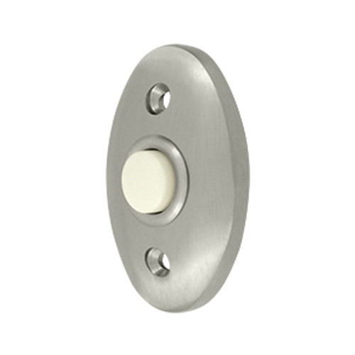 Deltana BBC20U15 Satin Nickel Oblong Plastic Button Brass Bell Button