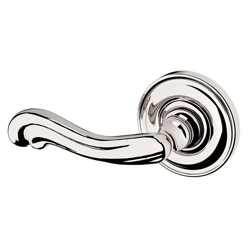 Baldwin 5108055LDM-PRE Lifetime Polished Nickel Left Handed Half Dummy Lever with 5048 Rose