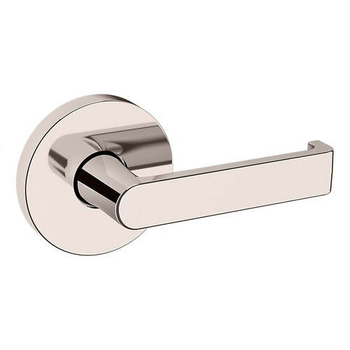 Baldwin 5105055PASS-PRE Lifetime Polished Nickel Passage Lever with 5046 Rose