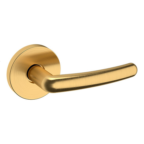 Baldwin 5165044PASS-PRE Lifetime Satin Brass Passage Lever with 5046 Rose