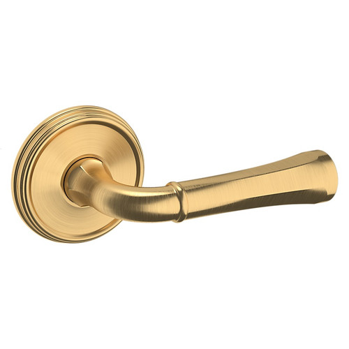 Baldwin 5113044PASS-PRE Lifetime Satin Brass Passage Lever with 5078 Rose