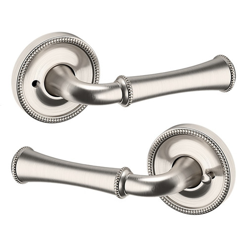 Baldwin 5118056PRIV-PRE Lifetime Satin Nickel Privacy Lever with 5076 Rose