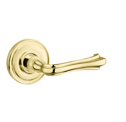 Baldwin 5101.031.pass Non-lacquered Brass Passage 5101 Solid Brass Lever with Your Choice of Rosette