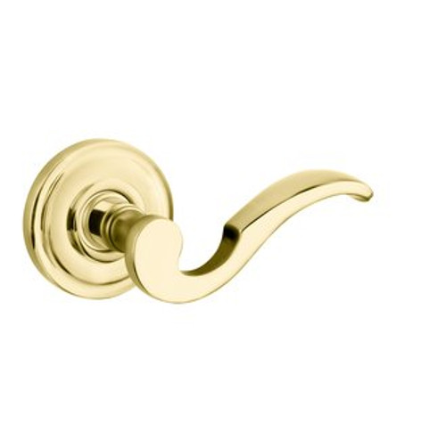 Baldwin 5152.031.priv Non-lacquered Brass Privacy 5152 Solid Brass Lever with Your Choice of Rosette
