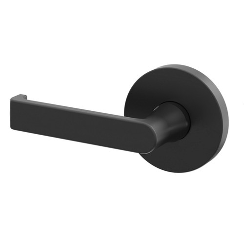 Baldwin 5105190LDM-PRE Satin Black Left Handed Half Dummy Lever with 5046 Rose