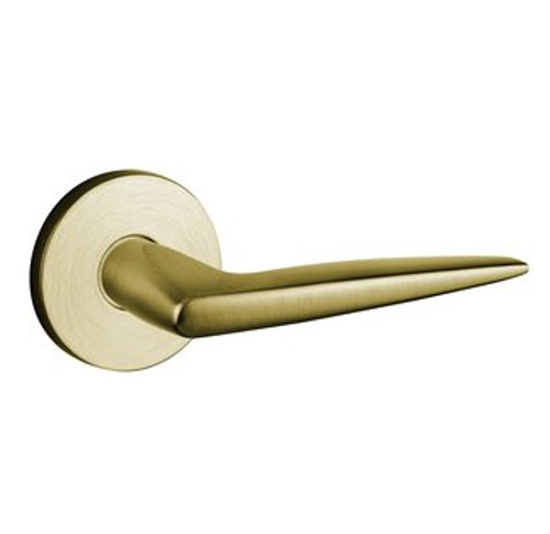 Baldwin 5166.060.fd Satin Brass & Brown Full Dummy 5166 Solid Brass Lever with Your Choice of Rosette