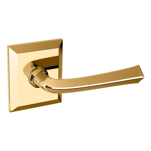 Baldwin 5141031PASS-PRE Unlacquered Brass Passage Lever with R033 Rose