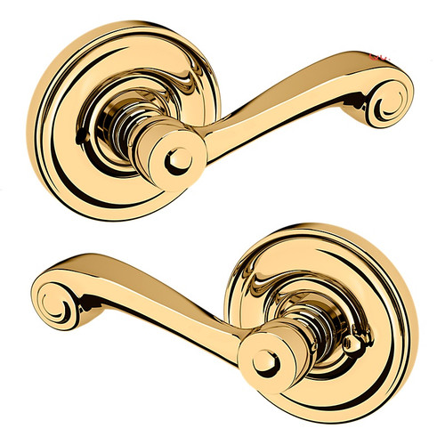 Baldwin 5103031PRIV-PRE Unlacquered Brass Privacy Lever with 5048 Rose