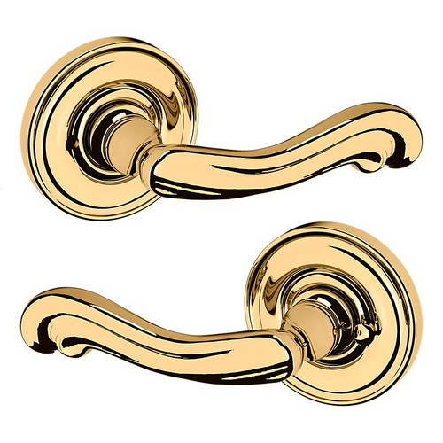 Baldwin 5108031PRIV-PRE Unlacquered Brass Privacy Lever with 5048 Rose