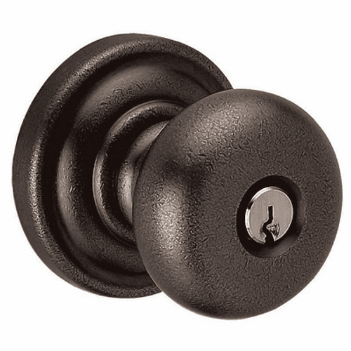 Baldwin 5205402FD Distressed Oil Rubbed Bronze Exterior Full Dummy Classic Knob with 5048 Rose