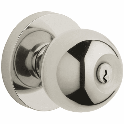 Baldwin 5216055FD Lifetime Polished Nickel Exterior Full Dummy Contemporary Knob with 5046 Rose