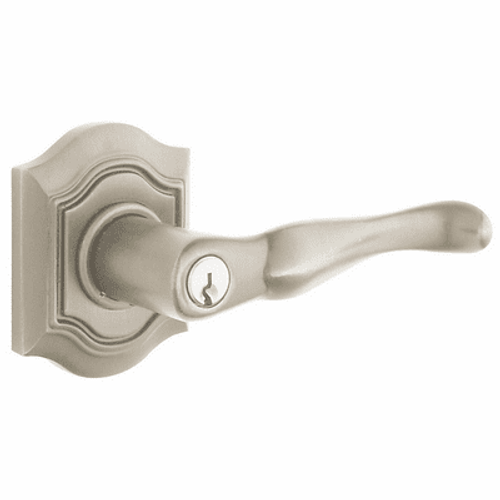 Baldwin 5237056LRFD Lifetime Satin Nickel Full Exterior Dummy Bethpage Lever with R027 Rose