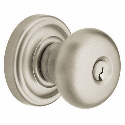 Baldwin 5205056ENTR Lifetime Satin Nickel Keyed Entry Classic Knob with 5048 Rose