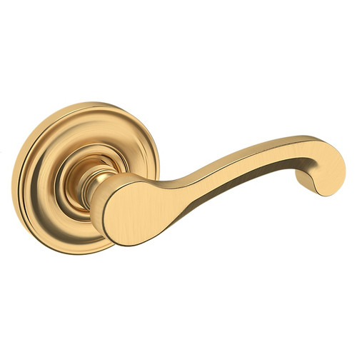 Baldwin 5445V044PASS-PRE Lifetime Satin Brass Passage Lever with 5048 Rose