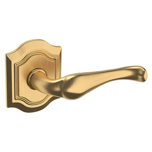 Baldwin 5447V044PASS-PRE Lifetime Satin Brass Passage Lever with R027 Rose
