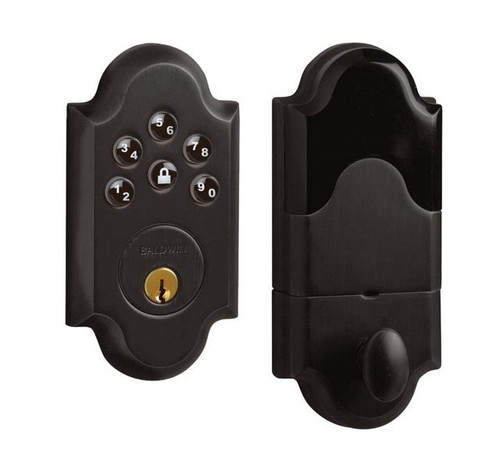 Baldwin 8252102AC1 Oil Rubbed Bronze Boulder Keyless Entry Single Cylinder Electronic Deadbolt