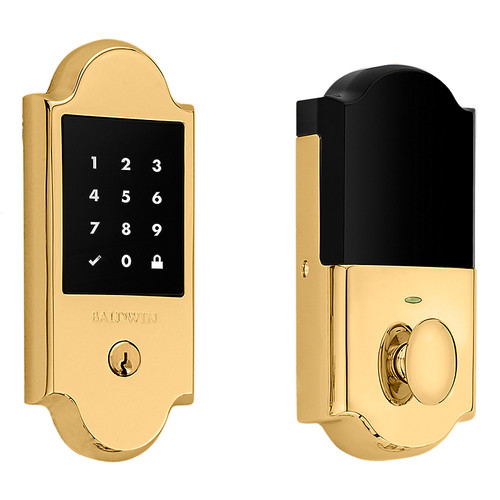 Baldwin 8235003 Stand Alone Boulder Touchscreen Deadbolt Lifetime Brass Finish