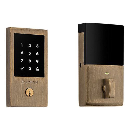 Baldwin 8225050 Stand Alone Minneapolis Touchscreen Deadbolt Satin Brass & Black Finish