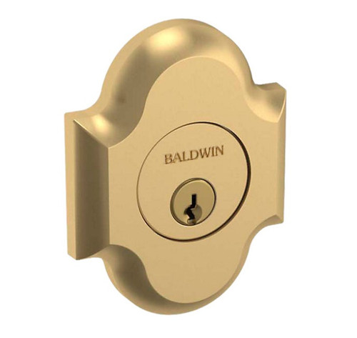 Baldwin 8253033 Vintage Brass Double Cylinder Arched Deadbolt