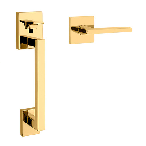 Baldwin 85390003ACLH Lifetime Polished Brass Minneapolis Sectional Entry Handleset Kit (Left)